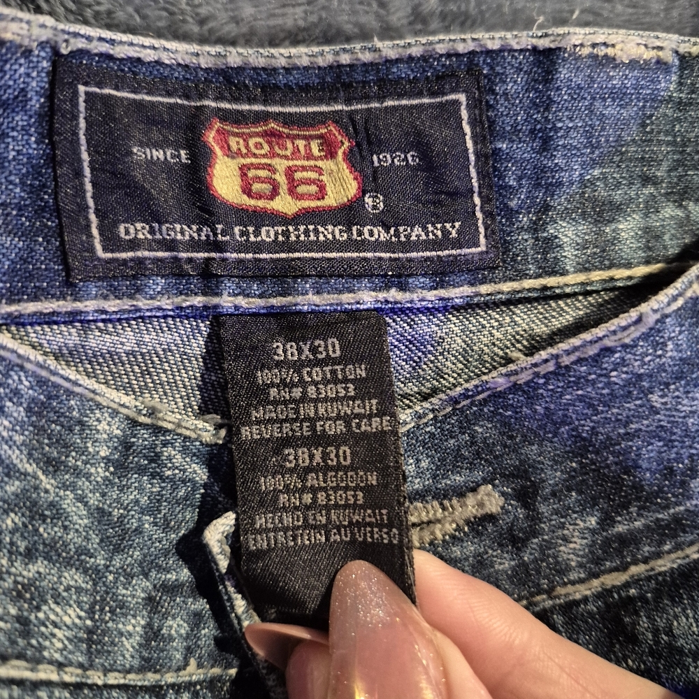 Vintage Route 66 Blue Denim Carpentar Jeans